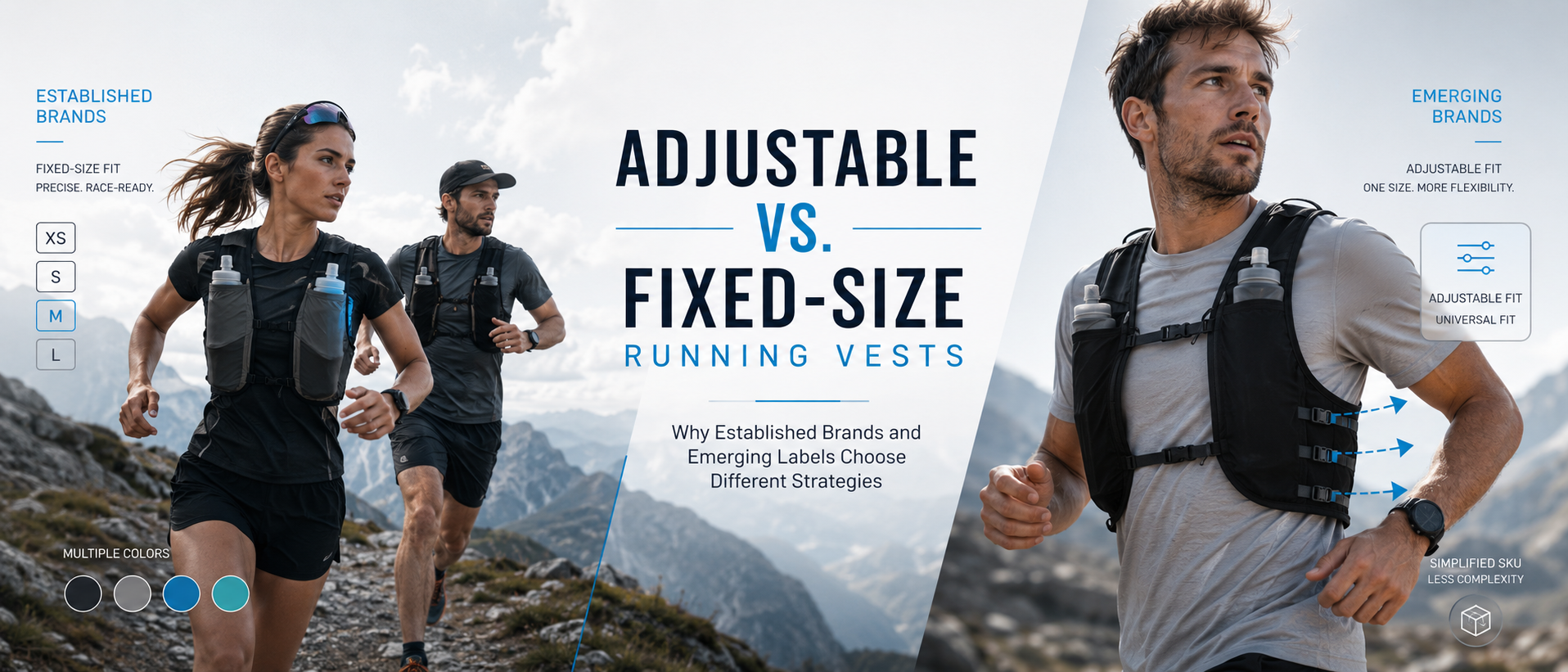 Fix size and Adjustable Trail Hydration Running Vest
